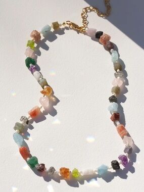 NWT Luna Norte Free to be Gemstone & Pearl Necklace - Multi